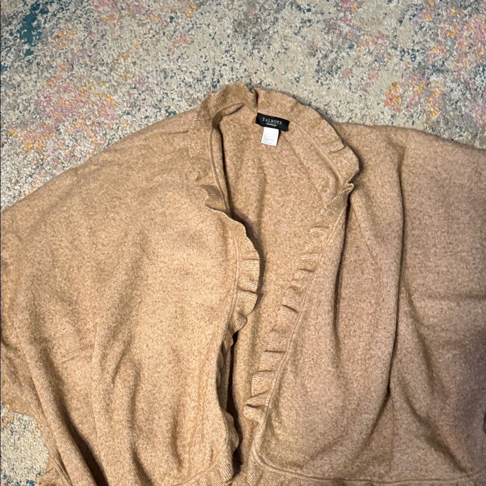 Talbots Camel Ruffled Women's wrap - Picture 5 of 7